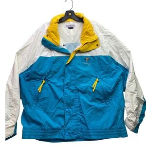 Vintage Sportif Jacket Mens Extra Large Color Block Mirage Casino Emboidered